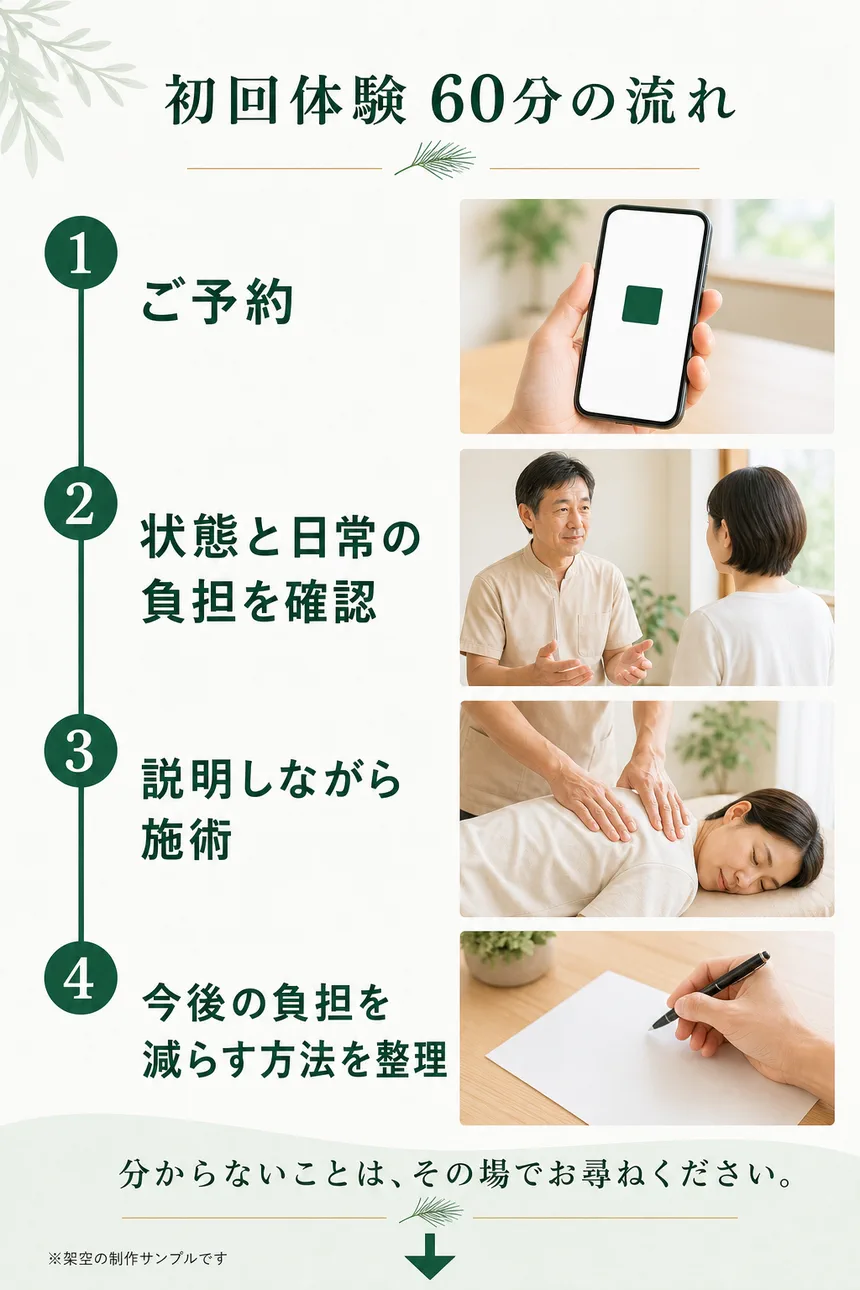 初回体験60分の流れ